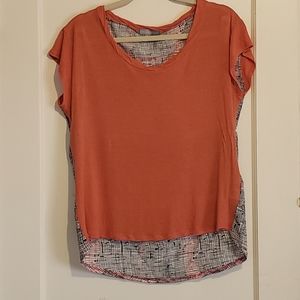 Coral Contrast Summer Top